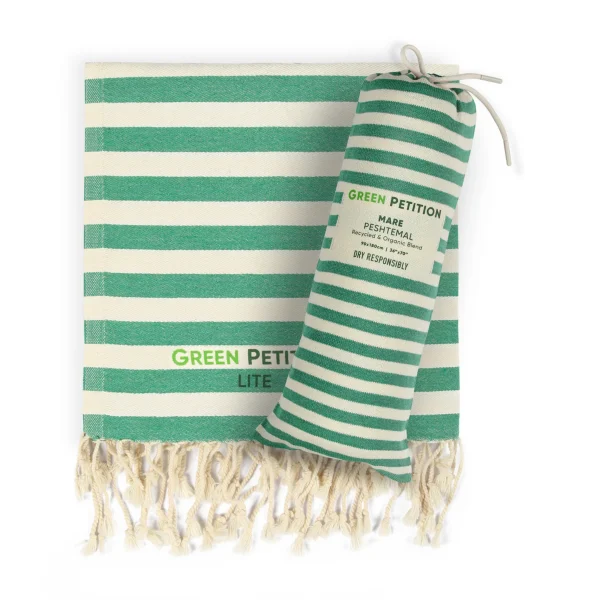 Toalha de praia mare lime e saco de transporte