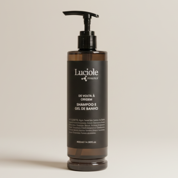 Frasco de Shampoo e Gel de Banho